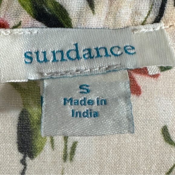 Sundance floral boho dress, semi-sheer gauzy fabric, size Small, cottagecore - Picture 2 of 11